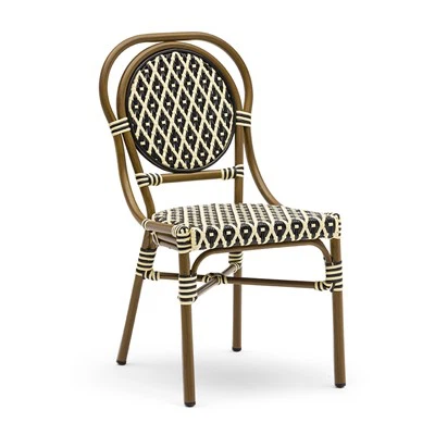 Frantsuz bo'yra rattan kafedrasi veranda bog 'bistro kafedrasi