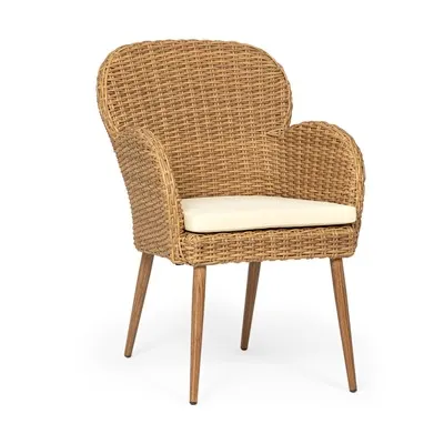 Rattan Ochiq Veranda ovqat stullari